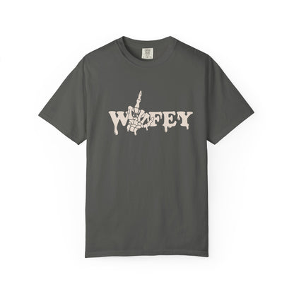 wifey serif skeleton T-shirt | Dripping Skeleton Graphic, Dark Grey bachelorette bride
